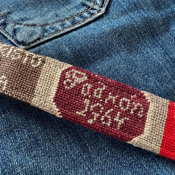 Crafty Fox Women\'s Leather Equestrian Needlepoint Belt-Cigar Theme main image 7